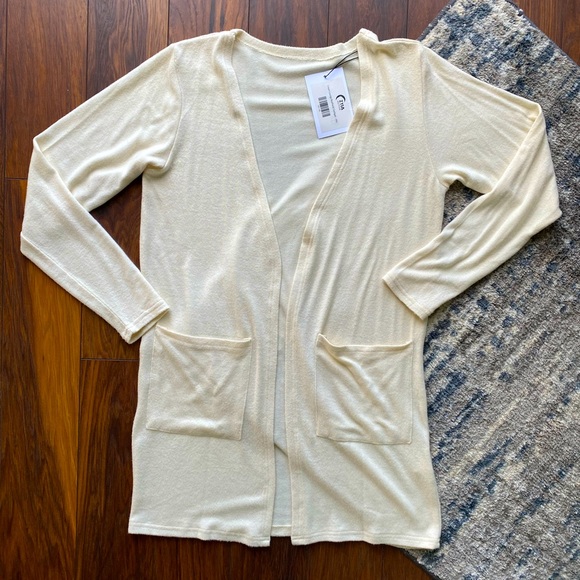 ZYIA Sweaters Zyia Cream Boyfriend Cardigan Xs Poshmark